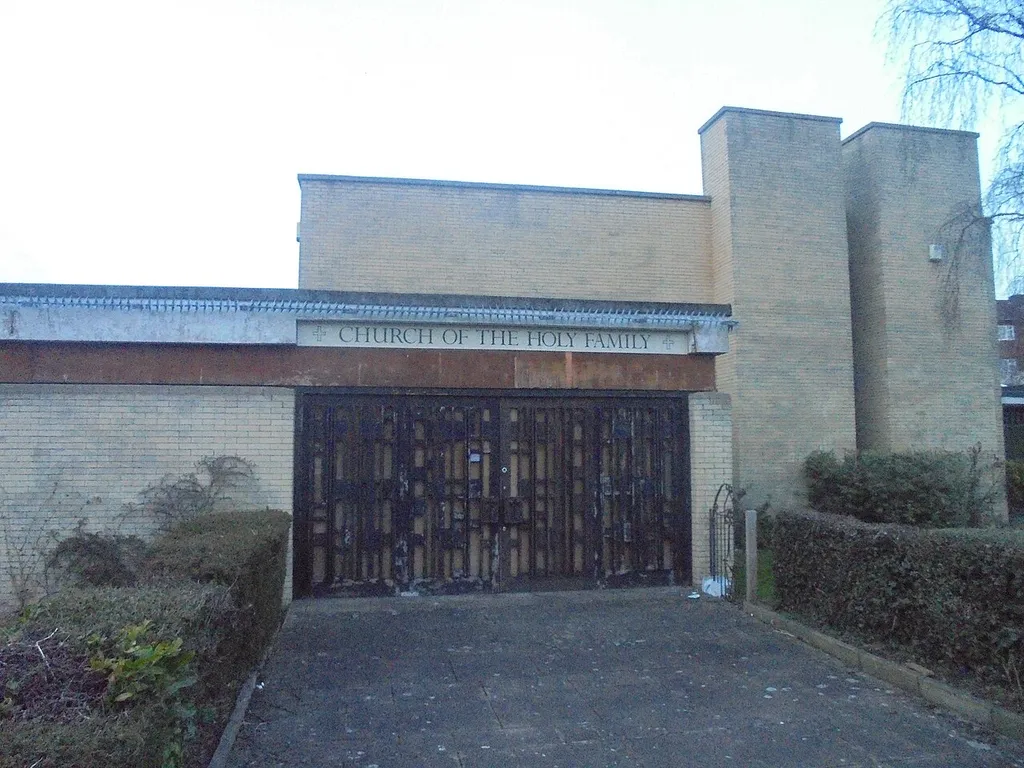 Church of the Holy Family, Chequerfield Road, Pontefract, West Yorkshire. Taken on the evening of Tuesday the 8th March 2022.
