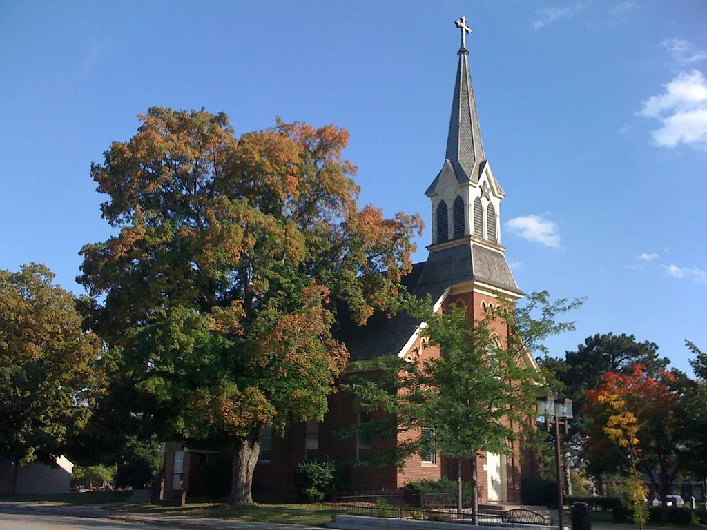 w:Church of St. Hubertus-Catholic in the city of w:Chanhassen, Minnesota, listed on the National Register of Historic Places.