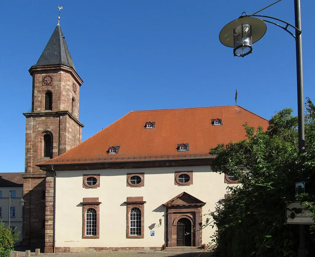 Die protestantische Klosterkirche in Hornbach, Rheinland-Pfalz