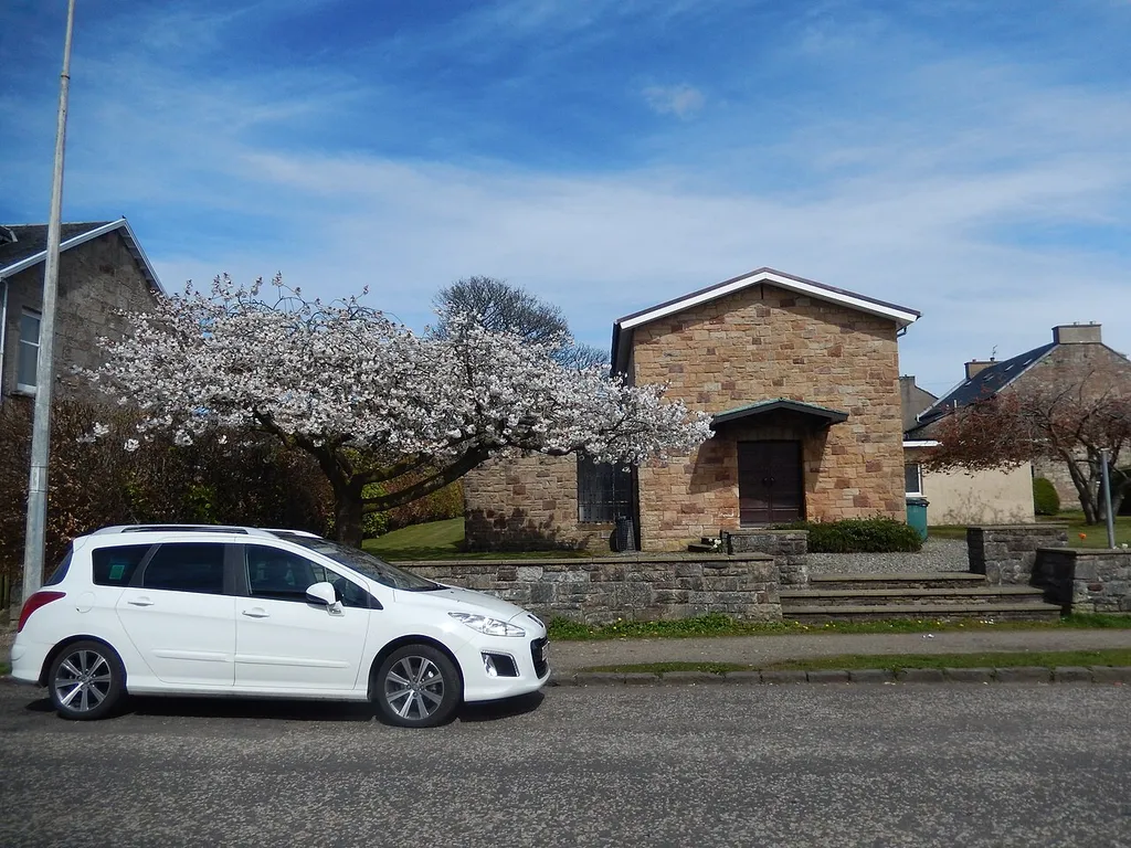 Former Christian Science Church, 140 West Princes Street, Helensburgh, Argyll. At the time of taking the photo the church had closed and was for sale. The church was designed by Miss Margaret Brodie, built by A Trail and Son (Helensburgh builders) and completed in April 1959.