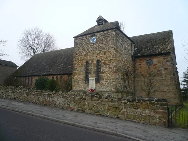 St Peter's parish church, Stonebroom, Derbyshire, seen from the southeast