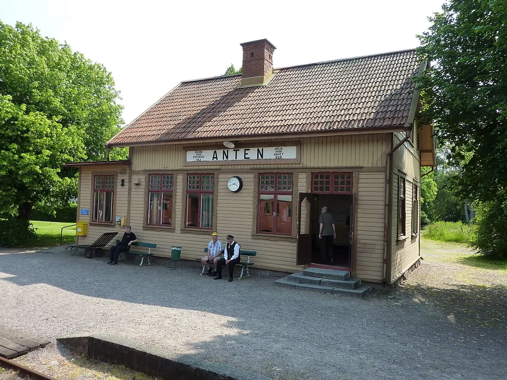 Railway station Anten at Anten - Gräfsnäs museum railway in Sweden