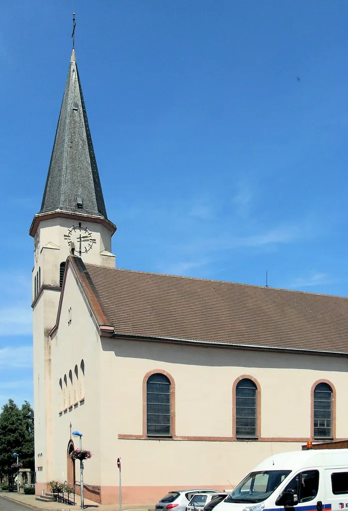 L'église Saint-Jean-Baptiste à Biesheim