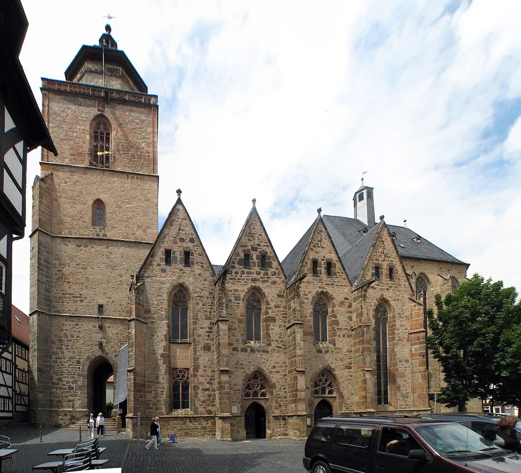 Walpurgiskirche in Alsfeld, Germany This is a picture of the Hessian Kulturdenkmal (cultural monument) with the ID 13099 (Wikidata)