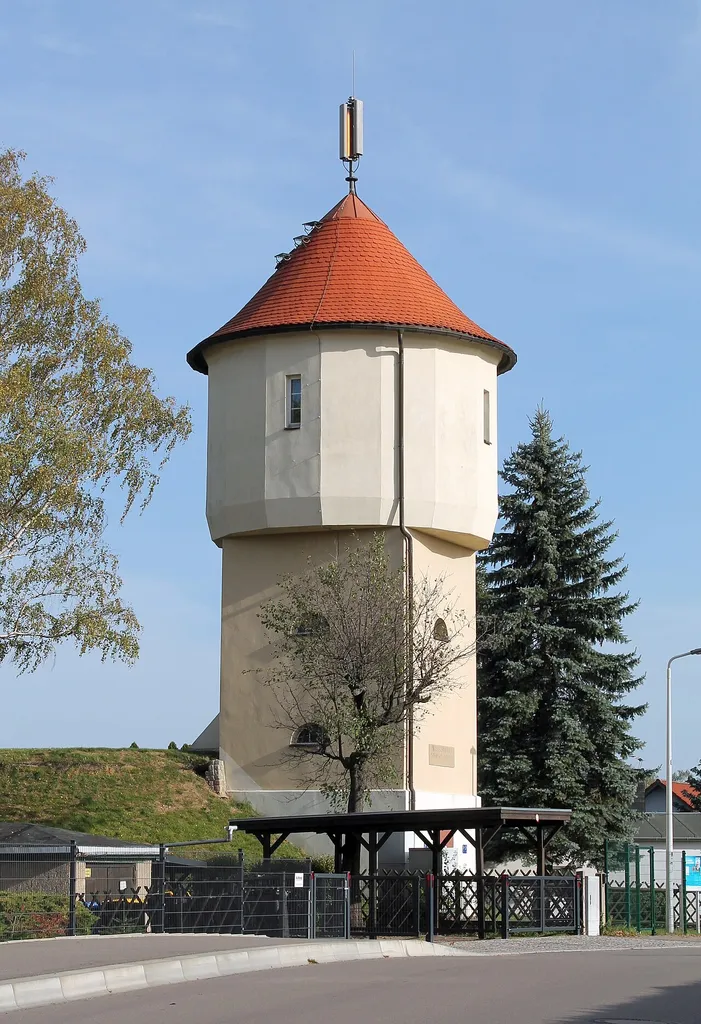 Wasserturm Oberhohndorf. Zwickau, Sachsen, Deutschland.