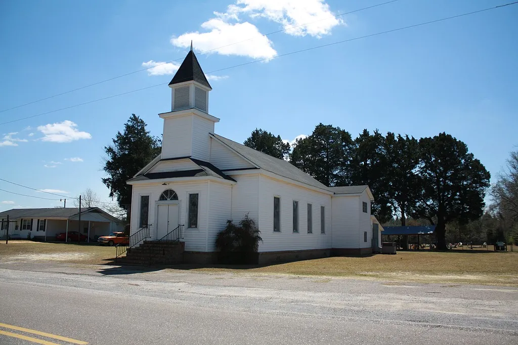 Bashi United Methodist Church in Bashi, Clarke County, Alabama.