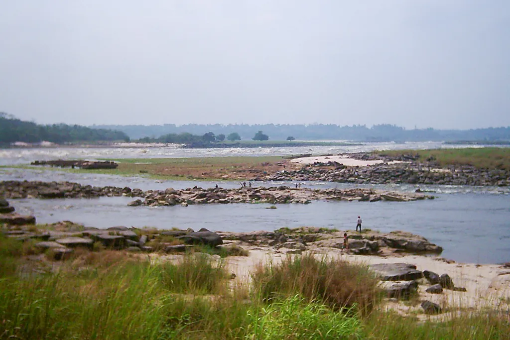 Upper Livingstone Falls rapids of the Congo River in Kinshasa — in the city's western Ngaliema municipality.