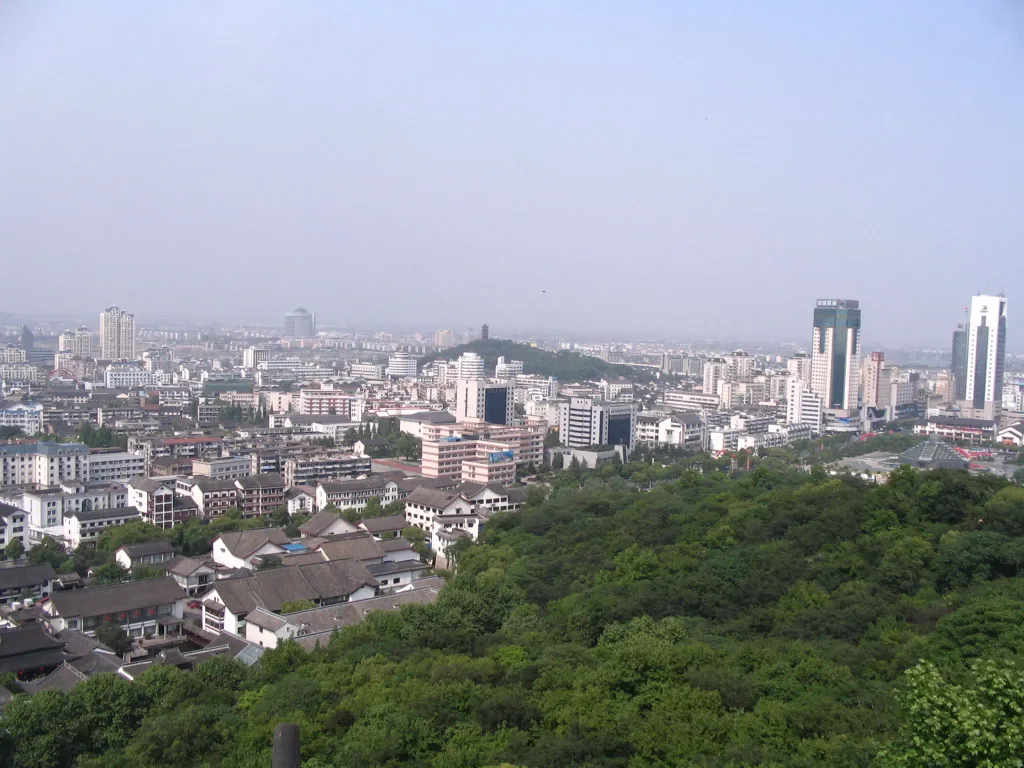Shaoxing has a good mixture of parkland and city. And lots of pagodas.