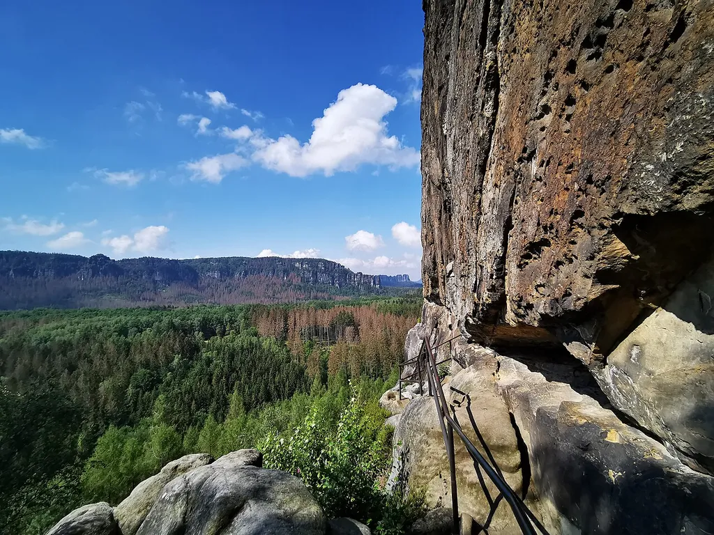 View of the Saxon Switzerland National Park