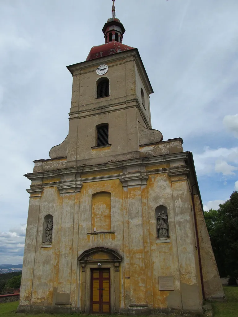 Frontage of the Church of Saint Catherine in Bořislav