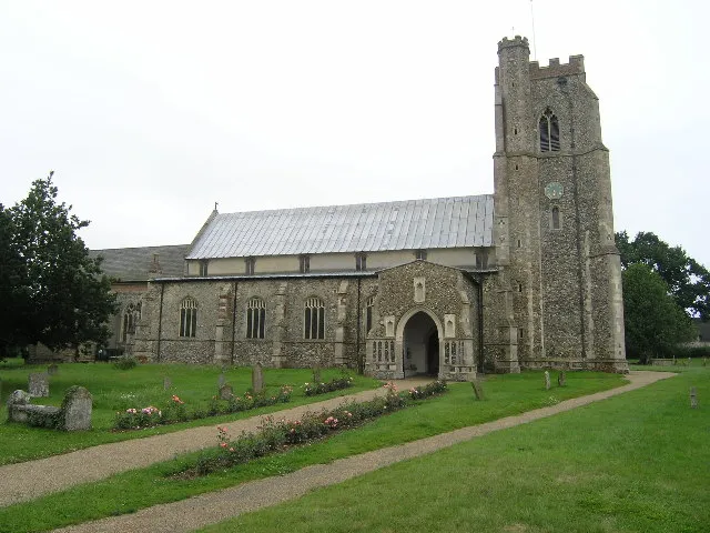 Church of St Mary in Dennington, Suffolk, England. A Grade I listed medieval church.