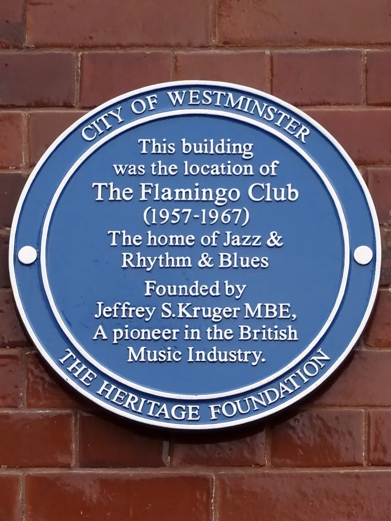 Blue plaque erected on 1st June 2017 at 33-37 Wardour Street, London W1D 6PU by City of Westminster and The Heritage Foundation
