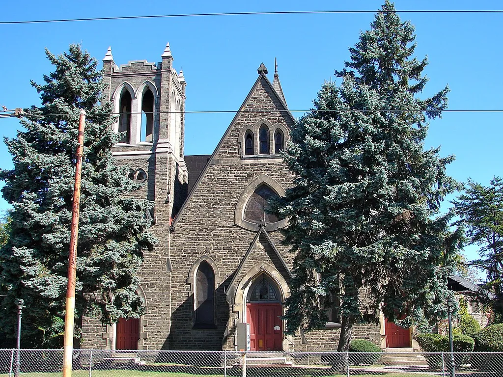 4705 Germantown Ave., Philadelphia, PA. Originally called Wakefield Presbyterian Church, built 1882, rear chapel added 1887, tower 1925, one story stone in the Gothic Revival style. Significant part of the Colonial Germantown Historic District, all according to the NRHP inventory.