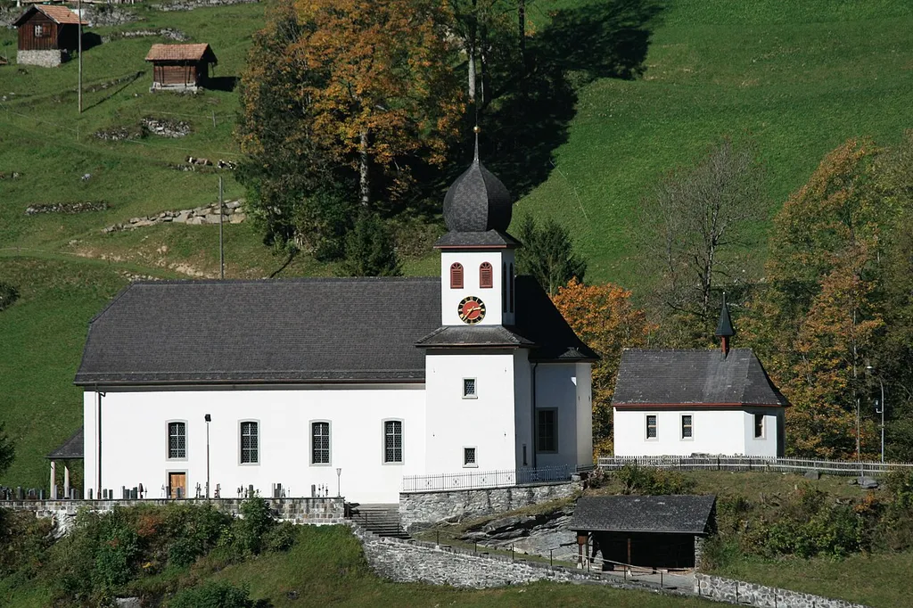 Roman-catholic church of Unterschächen, canton of Uri, Switzerland