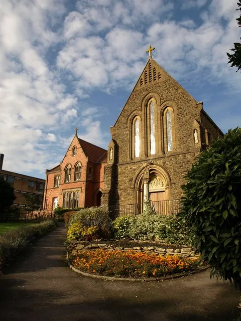 Church of the Holy Ghost , Yeovil The Roman Catholic Church of The Holy Ghost is at the junction of Higher Kingston and The Avenue, and dates from 1894-9 https://historicengland.org.uk/listing/the-list/list-entry/1386818 . On the left is the Presbytery, 1899 https://historicengland.org.uk/listing/the-list/list-entry/1386819 . Both were designed by Canon A.J.C. Scoles, architect and the parish priest.