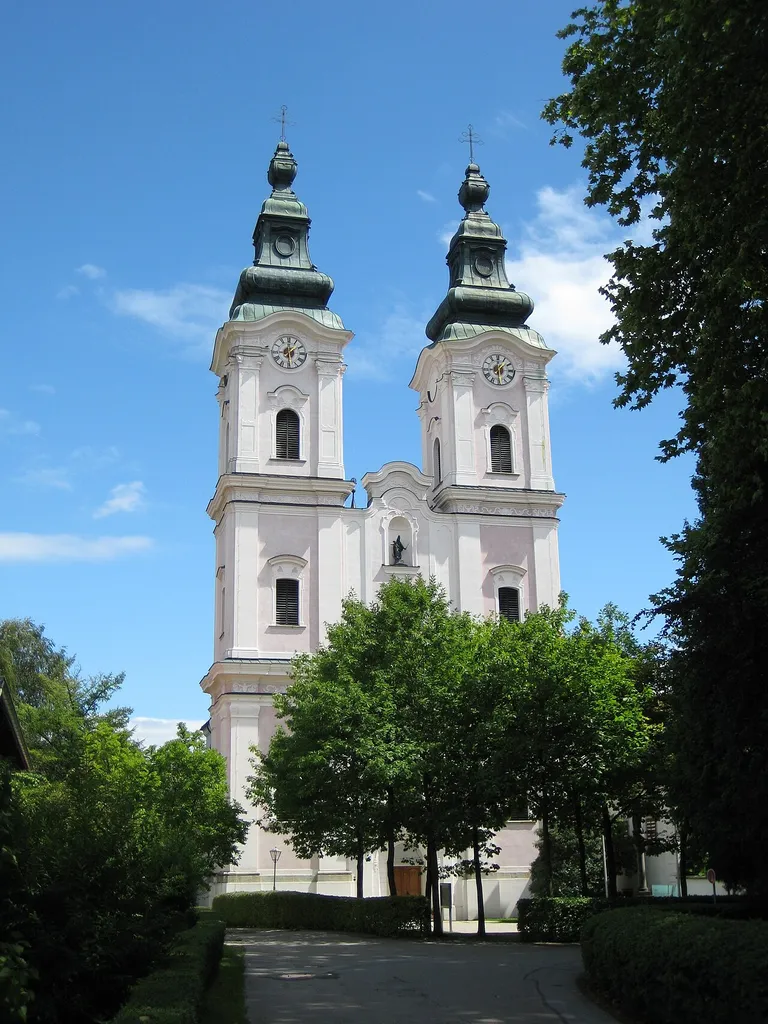 Vornbach Abbey, western facade of Parish Church of the Assumption