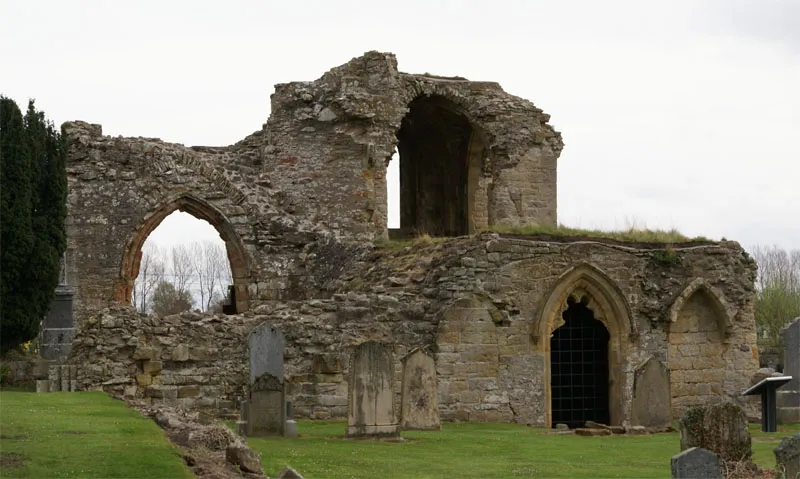Kinloss Abbey (Scotland) - south transept and sacristy