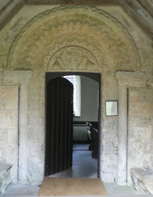 St Andrew's, Eastleach Turville. Norman doorway and Porch.
