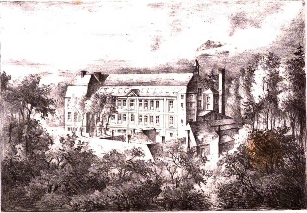 Lithographie de l'Abbaye de Bohéries