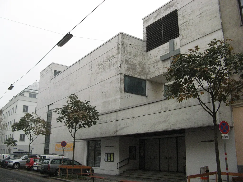 Church Maria Namen, 16th district of Vienna. Side Hasnerstraße with main entrance.