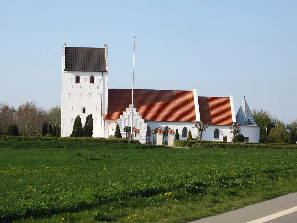 The church "Taulov Kirke" in Fredericia Kommune, South-Central Jutland, southern Denmark.