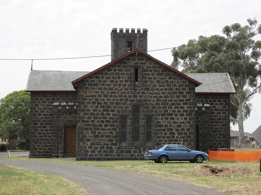 The historic 1842 Scots Church in Campbellfield, Victoria