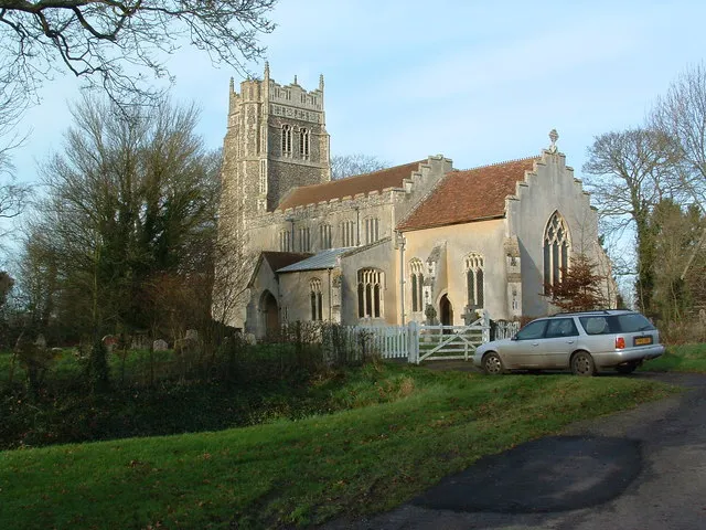 Church of St Mary in Little Stonham, Suffolk, England. A Grade I listed medieval church.