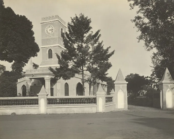 Photograph taken by Fritz Kapp in 1904 of St Thomas' Church in Dacca (now Dhaka), part of an album of 30 prints from the Curzon Collection. Built in 1819, the church is now called the Church of Bangladesh.