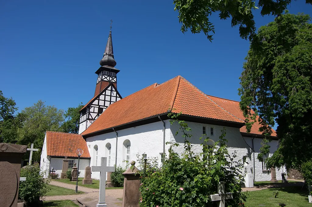 Nexo auf Bornholm. Die Kircvhe wurde wahrscheinlich um 1700 erbaut.
