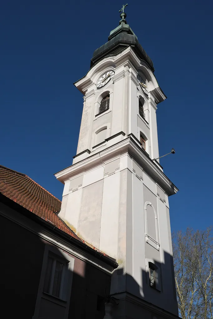 Heilig-Geist-Kirche in Burghausen im oberbayerischen Landkreis Altötting (Bayern/Deutschland), Turm