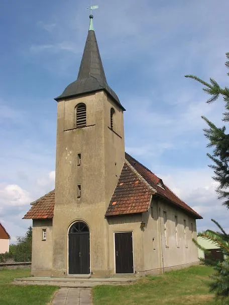 Church in Groß Marzehns. The village Groß Marzehns is a part of the municipality Rabenstein/Fläming in the district Potsdam Mittelmark, state Brandenburg, Germany. Groß Marzehns appertains to the natural preserve Naturpark Hoher Fläming.