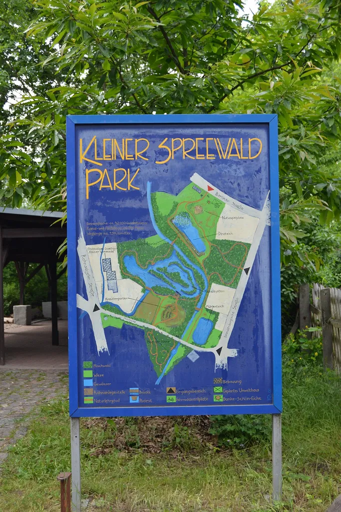 Kleiner Spreewaldpark Schöneiche: Plan des Areals.