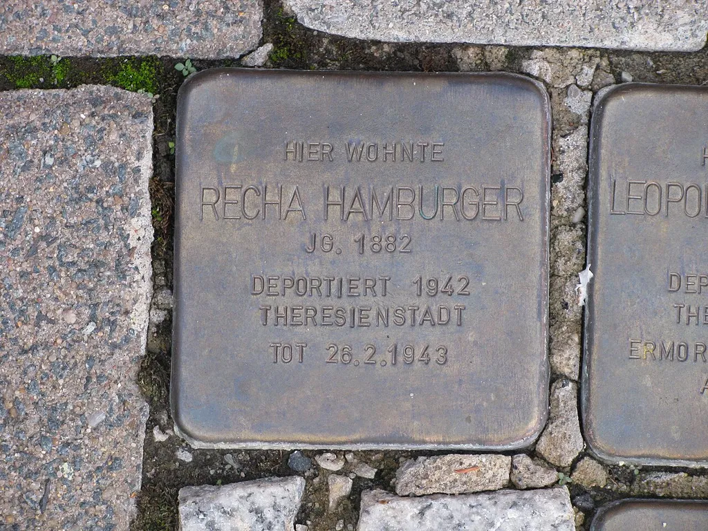 Stolperstein dedicated to Recha Hamburger