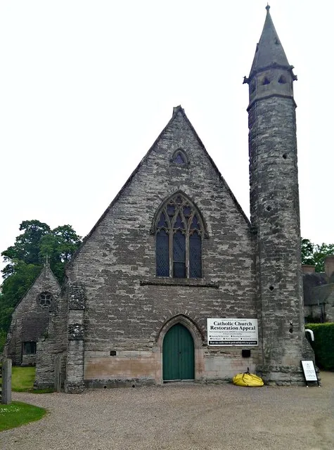 Coughton's other church, Coughton Court, Warwickshire. The Roman Catholic church of St Peter, Paul and Elizabeth.