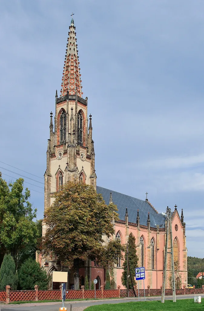 Bogatynia, ul. Kurzańska 3 - rzymskokatolicki kościół parafialny p.w. Niepokalanego Poczęcia NMP, 1863-1868