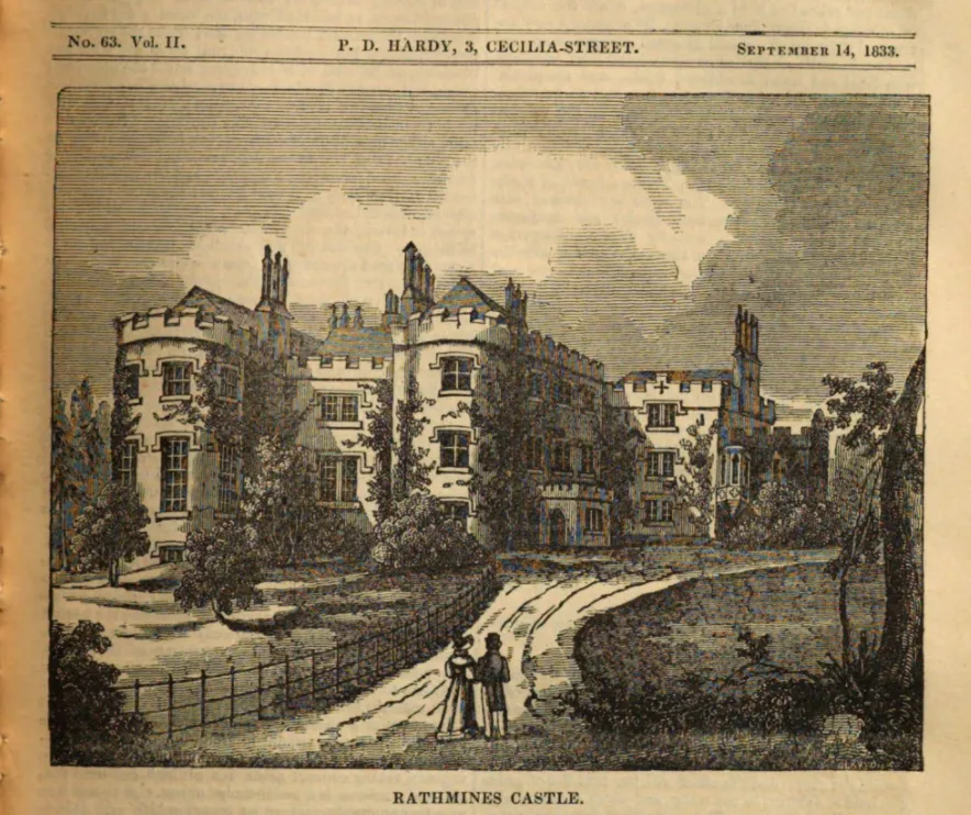 Rathmines Castle, Dublin 6 - taken from the Dublin Penny journal