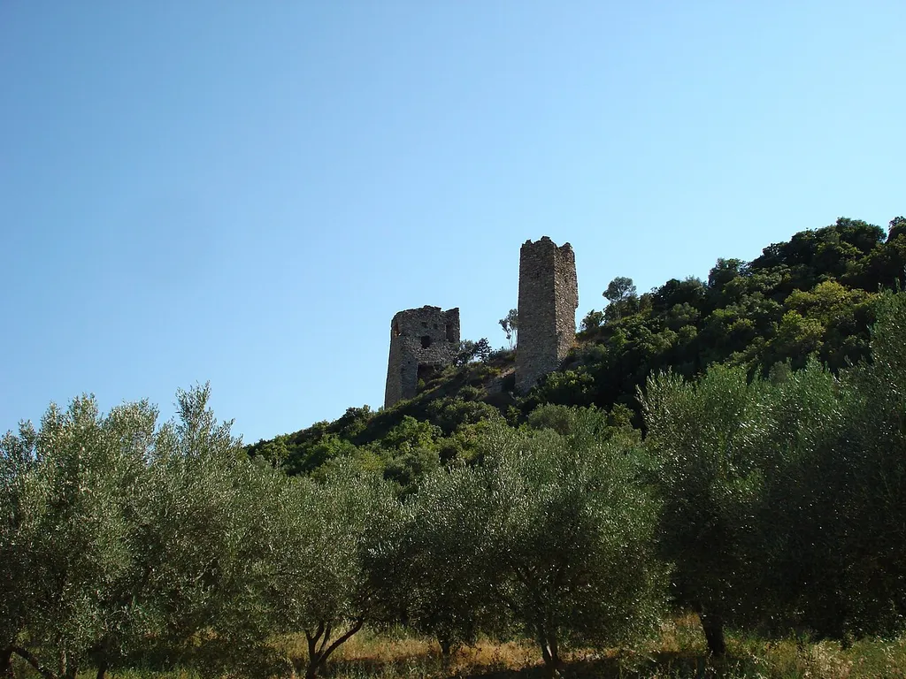 The remains of Avandas castle outside the city of Alexandroupoli, Greece.