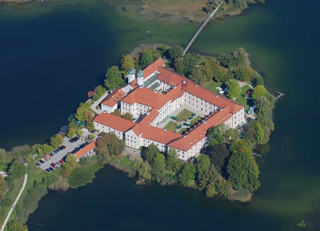 Aerial image of Seeon Abbey (view from the southwest)