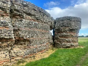 Burgh Castle Roman fort, vicus, pre-Conquest monastery and Norman motte and bailey castle