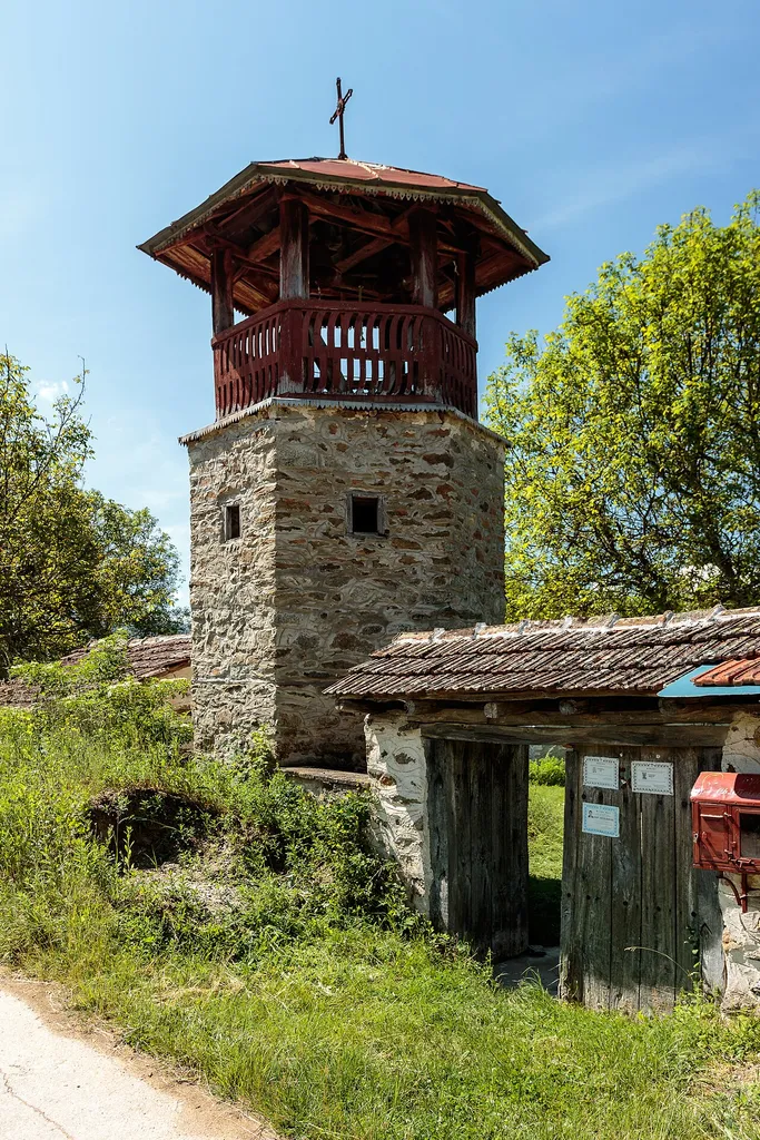 View of Church of the Theotokos in the village Rastojca
