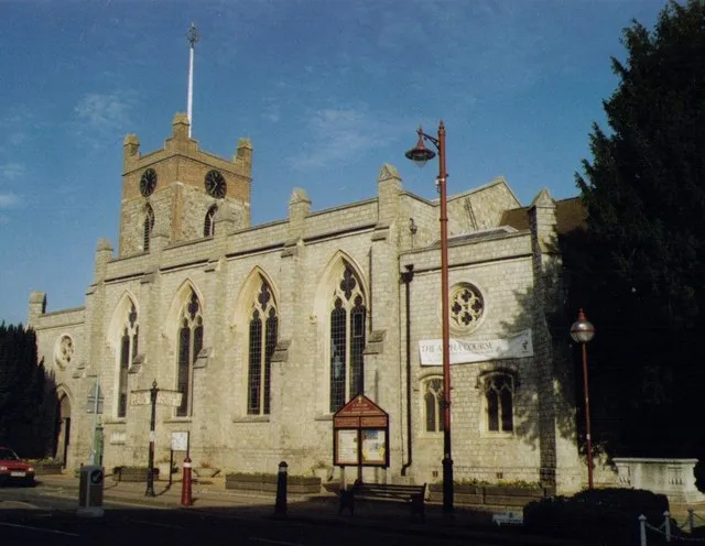 St Peter, Chertsey Grade 2* listed building erected in the 13th century.