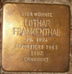 Stolperstein dedicated to Lothar Frankenthal