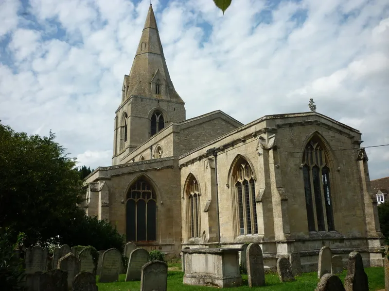 Parish church of St John the Evangelist, Ryhall, Rutland, seen from the southeast