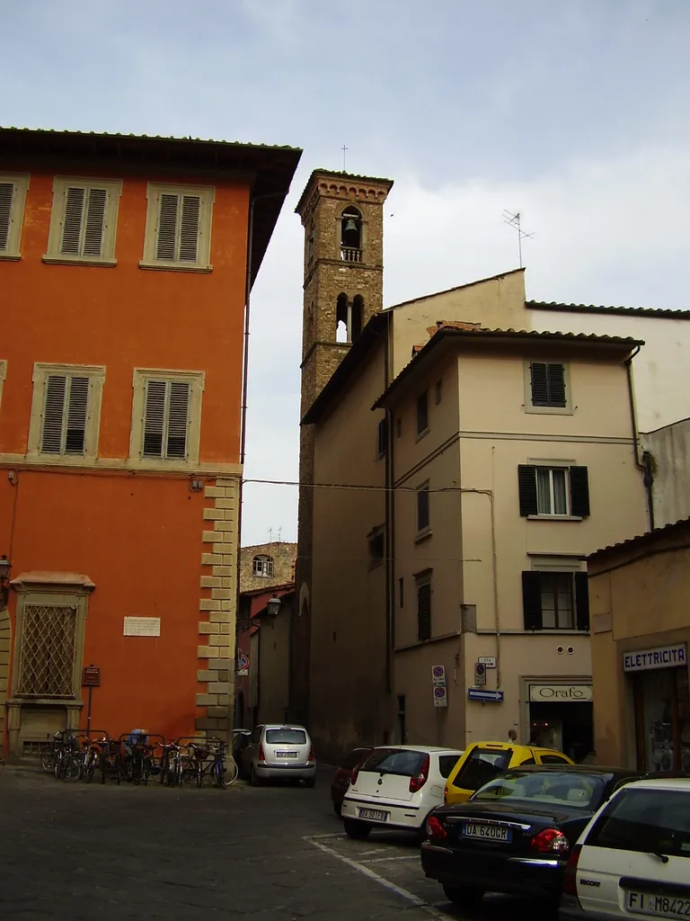 Bell tower of San Niccolò church, outside view in Florence, Italy