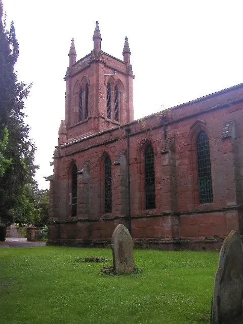 Nave and west tower of Christ Church parish church, Catshill, Worcestershire, seen from the east