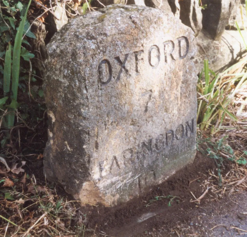 Milestone beside the A420 Faringdon Road, Tubney, Vale of White Horse