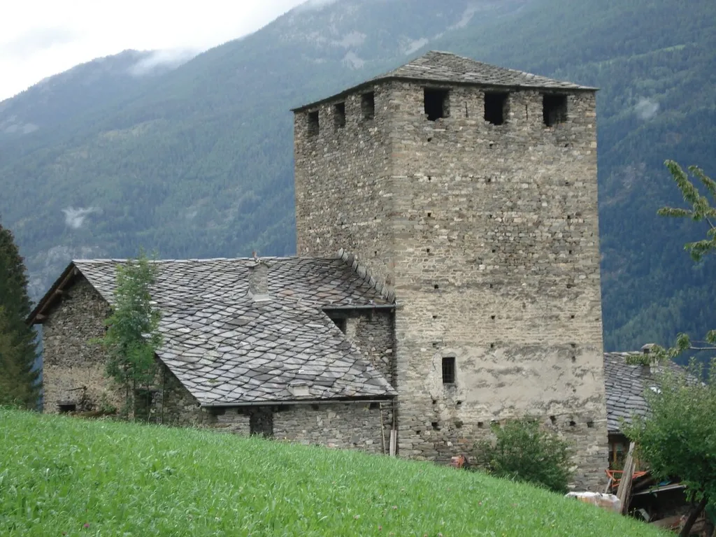 Ecours castle in La Salle in Aosta Valley