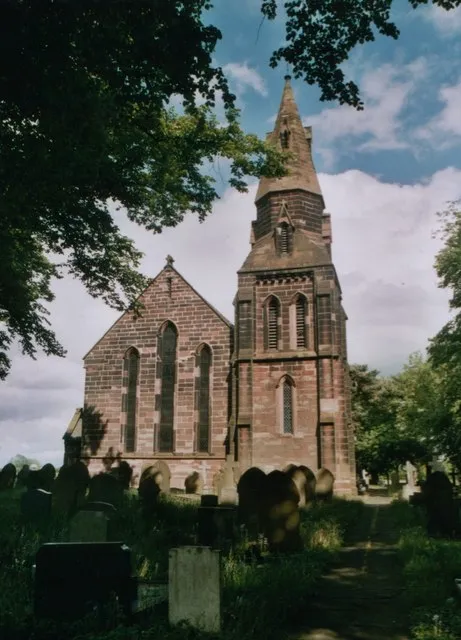 Christ Church parish church, Croft, Cheshire, seen from the west