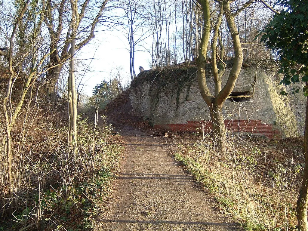 Remains of the Castle Calenberg near Hildesheim, Germany; here: Artillerietower at entrance