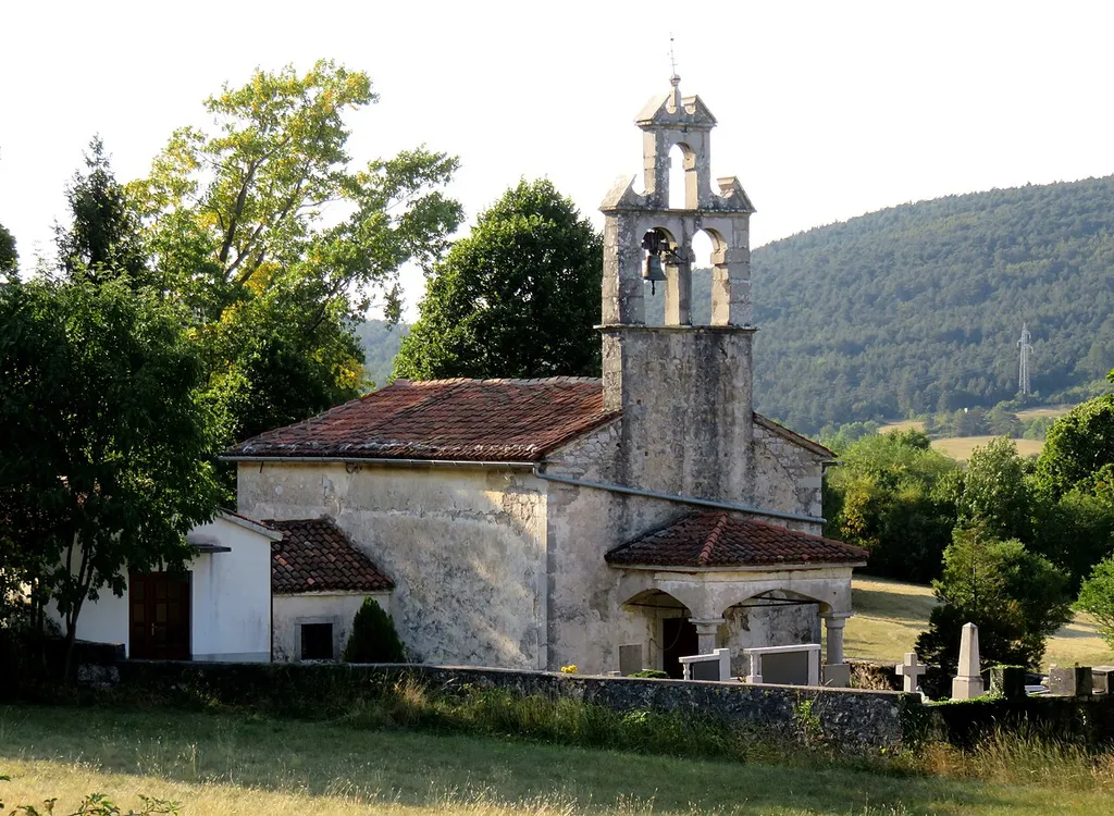 Holy Spirit Church in Senadole, Municipality of Divača, Slovenia